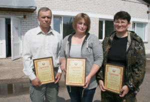 Победители конкурса (слева направо): С. Судаков, С.Кузнецова, О. Скачкова.